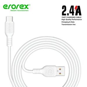 Erorex Fast Charging Cable 2.4A Output for Efficient Charging.
